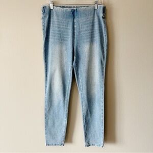 Soft Surroundings The Ultimate Denim Pull-On Skinny Jeans Light Blue Wash Medium